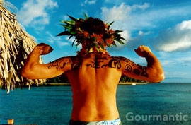 Tahitian Wedding Moorea - The groom's tattoes