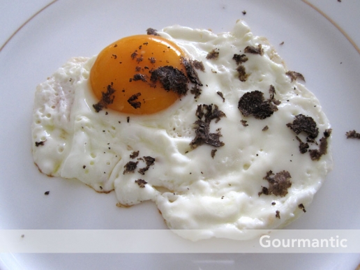 Perigord truffle with eggs