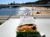Fish and Chips facing the beach
