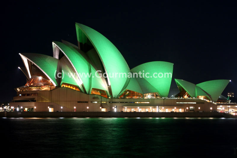 Sydney Opera House St Patricks Day Green
