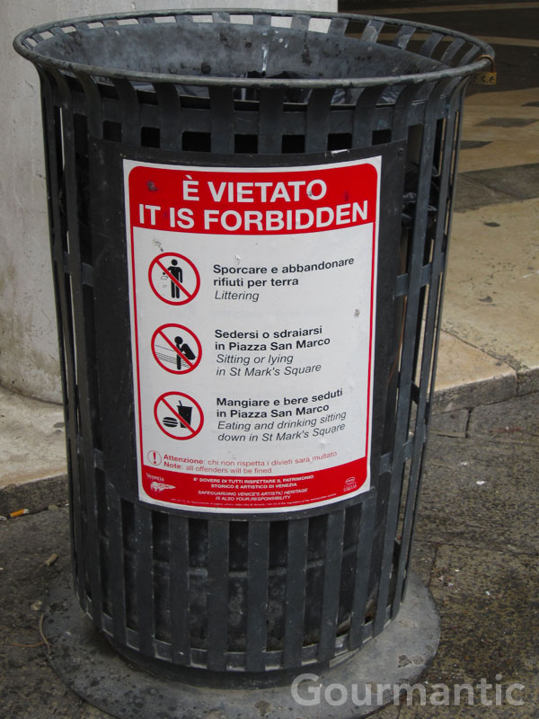 Garbage Bin Sign - Venice