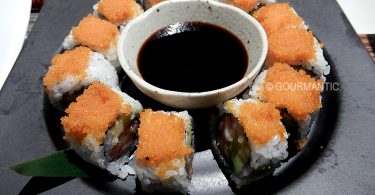 Orange Maki - salmon and avocado roll