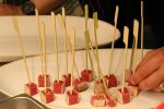 Seared Yellowfin tuna 'lollipop', soy, yuzu, togarashi